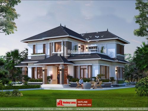 Phong thủy cửa chính biệt thự 2 tầng tại Gò Công HL50978