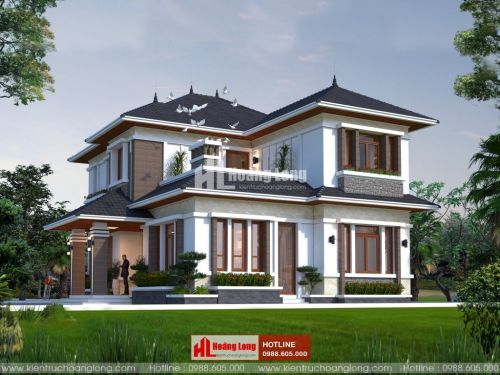 Phong thủy cửa chính biệt thự 2 tầng tại Gò Công HL50978