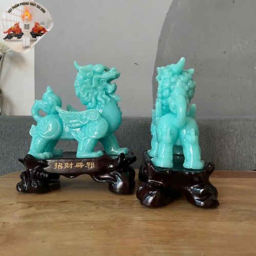 Cặp tỳ hưu phong thủy chất liệu bột đá